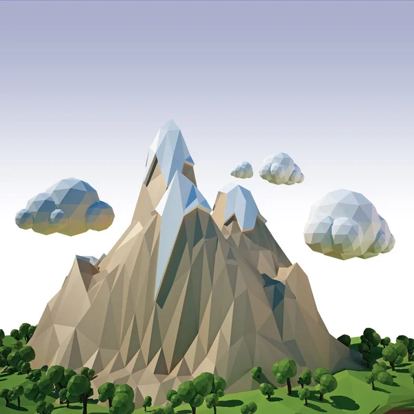 3d paisaje montaña — Foto de Stock