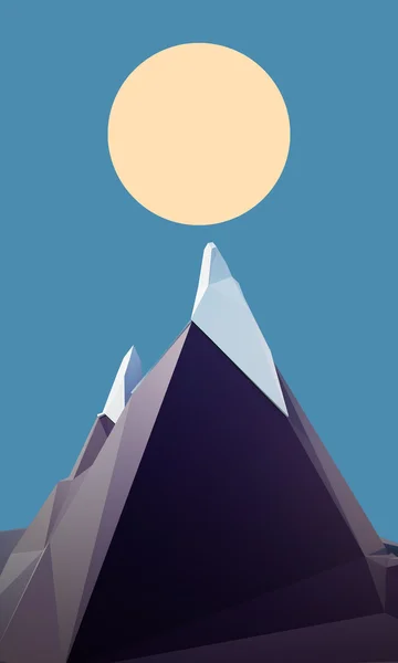 3D низький полі Гірський — стокове фото