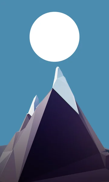 3D-s alacsony poly Mountain — Stock Fotó