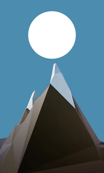 3d low poly Mountain — Stock Photo, Image