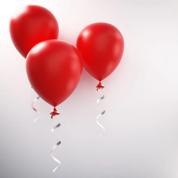 3D rote Luftballons — Stockfoto