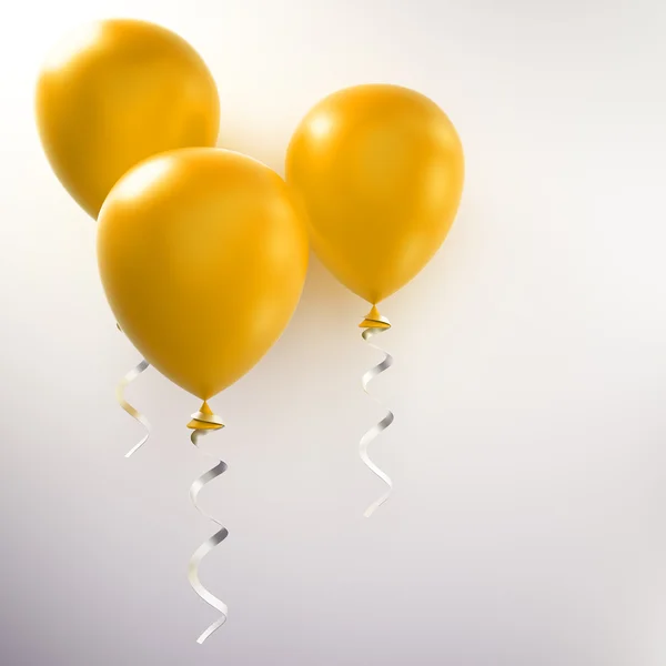 3D gula ballonger — Stockfoto