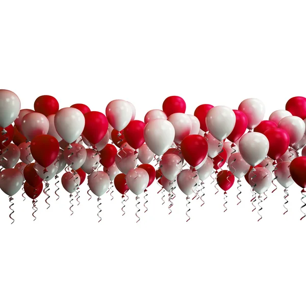 3D rote Luftballons — Stockfoto