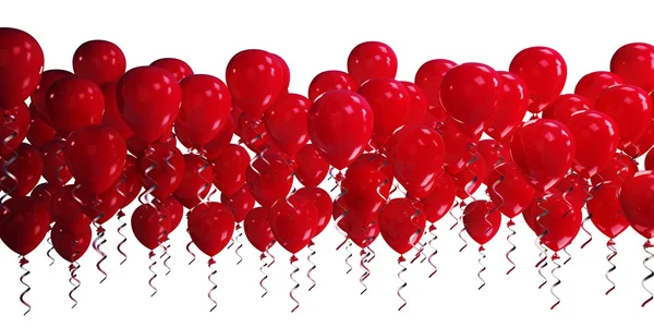 3D rote Luftballons — Stockfoto