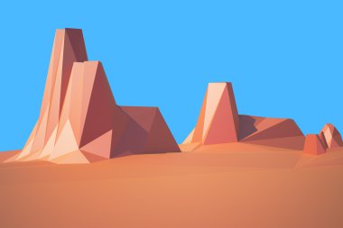 Low poly desert Colorado