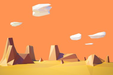 Low poly desert Colorado