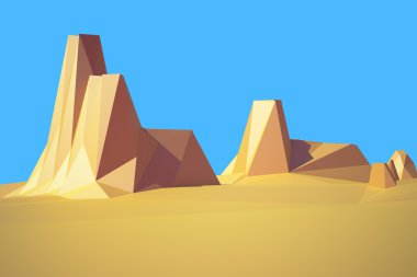 Low poly desert Colorado
