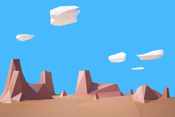 Low poly desert Colorado — 스톡 사진