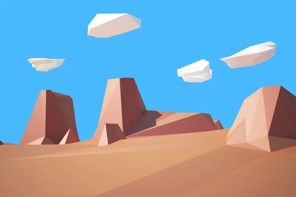 Low poly desert Colorado — Stock Photo, Image