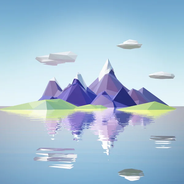 Гірський пейзаж з водою — стокове фото