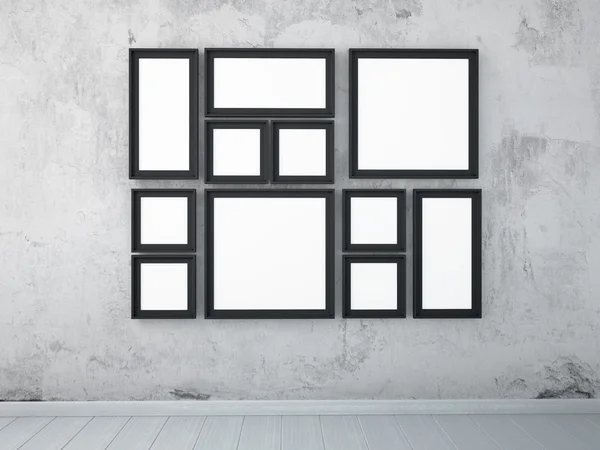 Mock up black frames — Stock Photo, Image