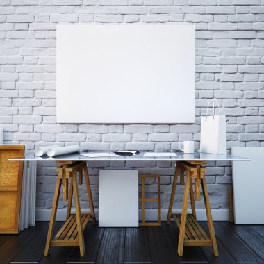 İç sanatçının studio sahte