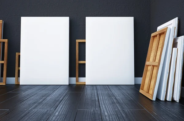 Interior of artist's studio — Stock Photo, Image