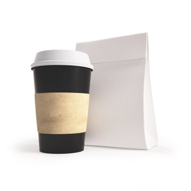 Kağıt torba ve kahve
