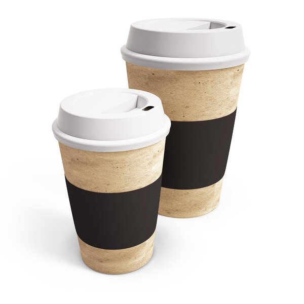 Cardboard coffee cups
