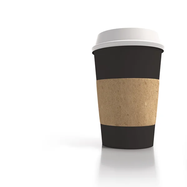 Картонна чашка кави з кришкою — стокове фото