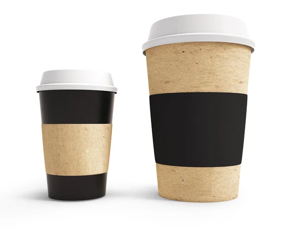 Kaffeetassen aus Pappe — Stockfoto