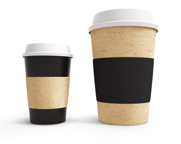 Cardboard coffee cups
