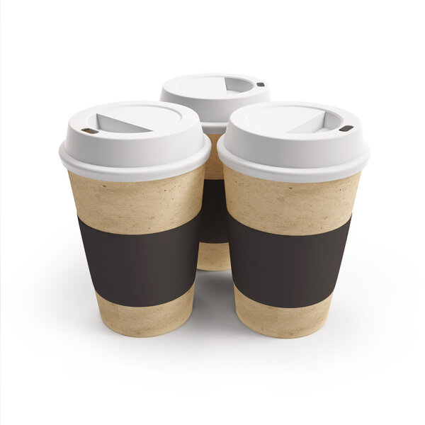 Three cups of coffee