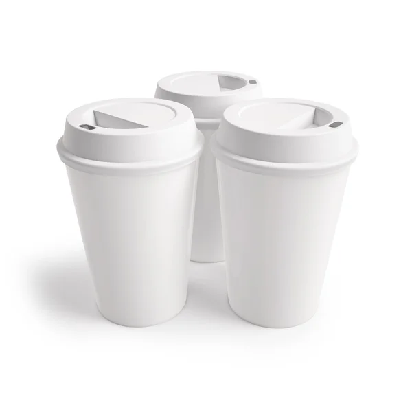 Three cups of coffee — Stock Photo, Image