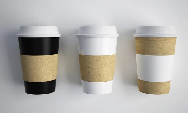 Mockup cups of coffee — Stock Photo, Image