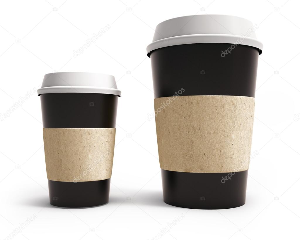 Cardboard coffee cups