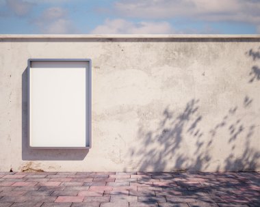 duvar üzerinde billboard mockup