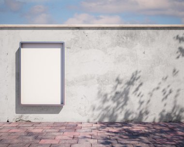 duvar üzerinde billboard mockup