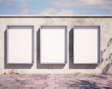 duvar üzerinde billboard mockup