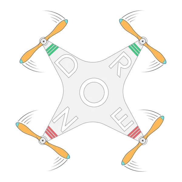 Pictogram quadrocopters. Drone Uav. UAV voor luchtfotografie. Logo — Stockvector