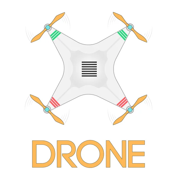 Illustrazione vettoriale. Quadrocopter a icone. Drone UAV. UAV per aeri — Vettoriale Stock
