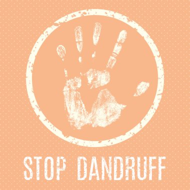 Vector illustration. Human diseases. Stop dandruff. clipart