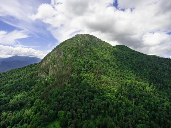 Aerial view of the mountain Chernogor ( Sleeping Circassian ). — 스톡 사진
