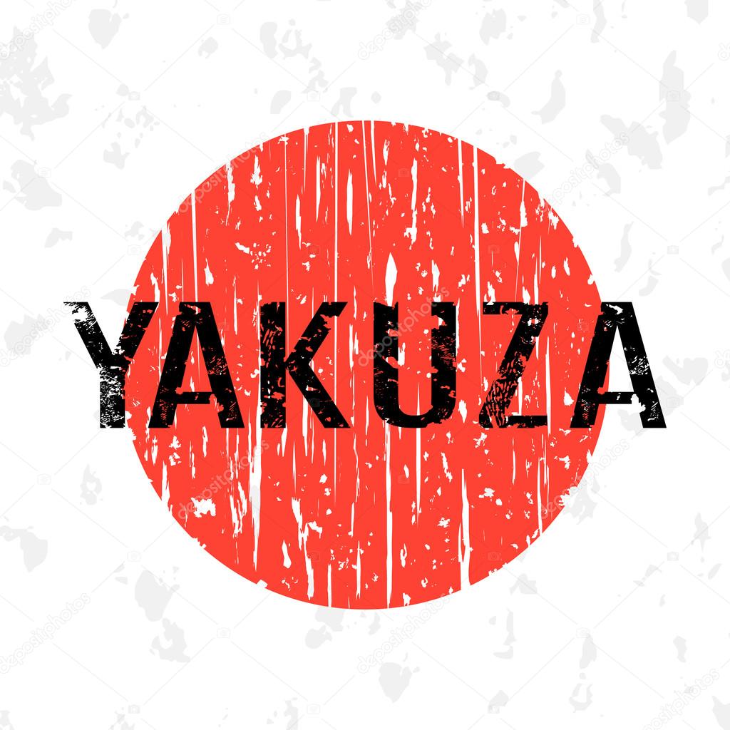 Vector illustration. Yakuza Symbol. Japanese transnational organized crime organizations.