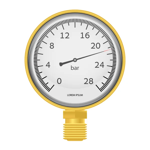 Gold manometer 01 — Stock Vector