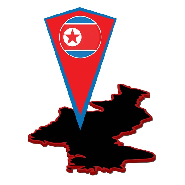 Corea del Norte — Vector de stock