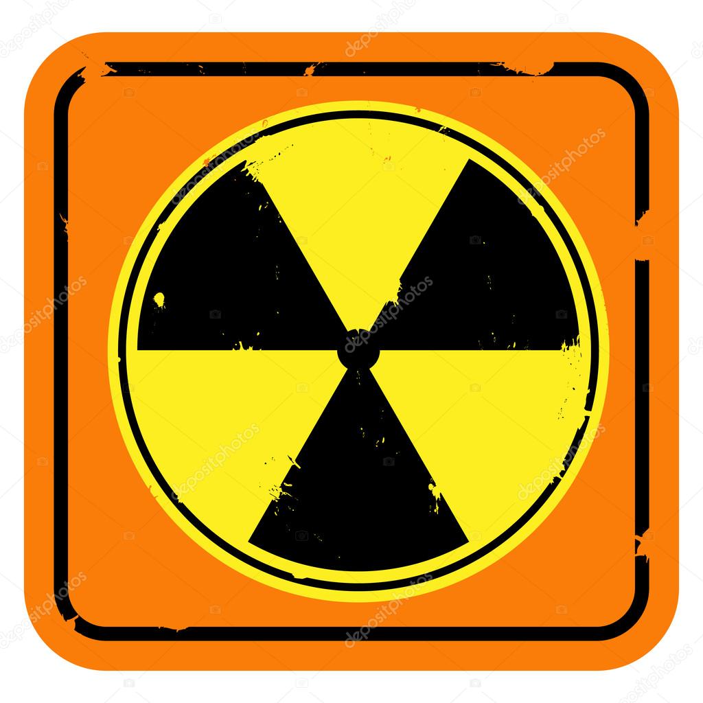 radiation sign icon 