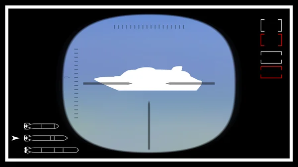 Plantilla de periscopio submarino 02 — Archivo Imágenes Vectoriales