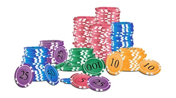 Apilar fichas de casino 03 — Vector de stock