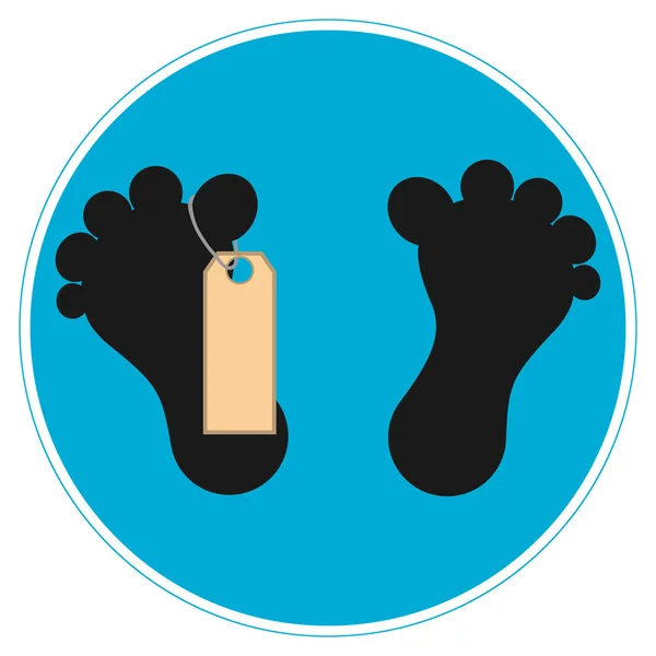 Sinal pés mortos —  Vetores de Stock