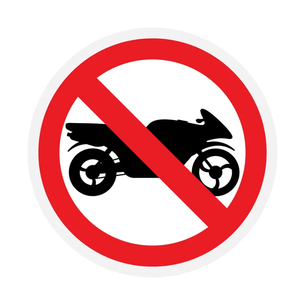 Riding on motorcycles is prohibited — Stock Vector