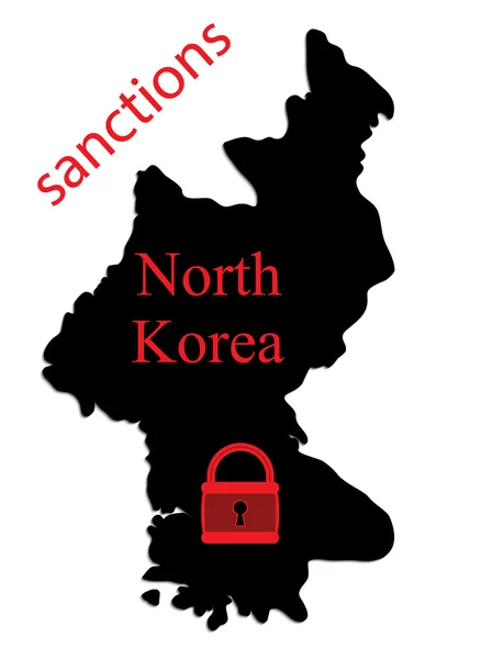 Corea del Norte sanciones — Archivo Imágenes Vectoriales