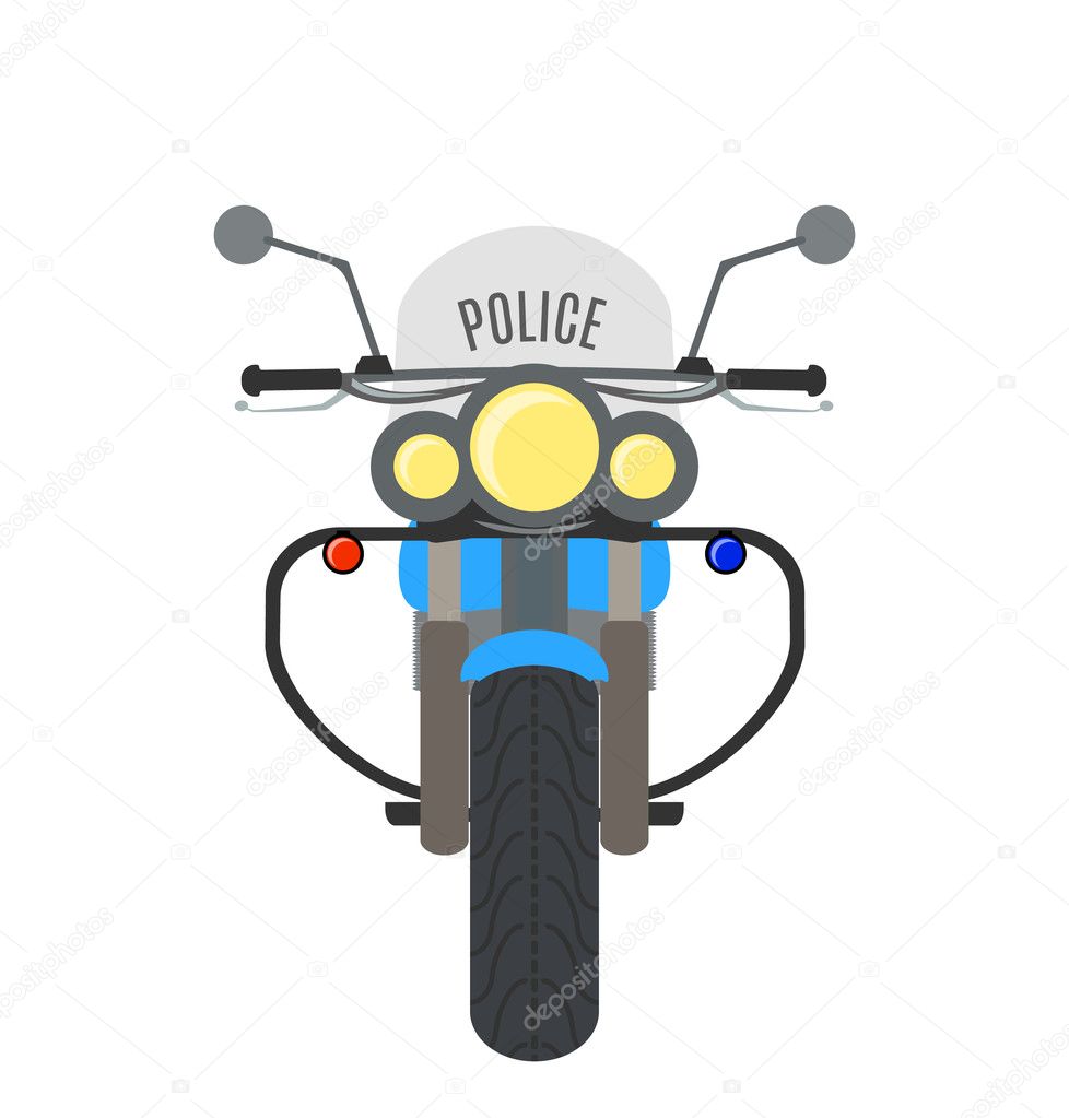 Crianças Desenho Vector Ilustração Polícia Motocicleta Plana Desenhos  Animados Isolado imagem vetorial de wordspotrayal© 667539546