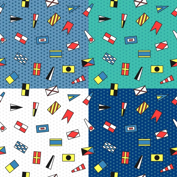 sorunsuz vektör desen Denizcilik bayrakları