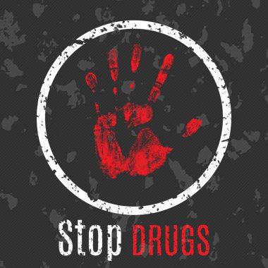 stop drugs sign clipart