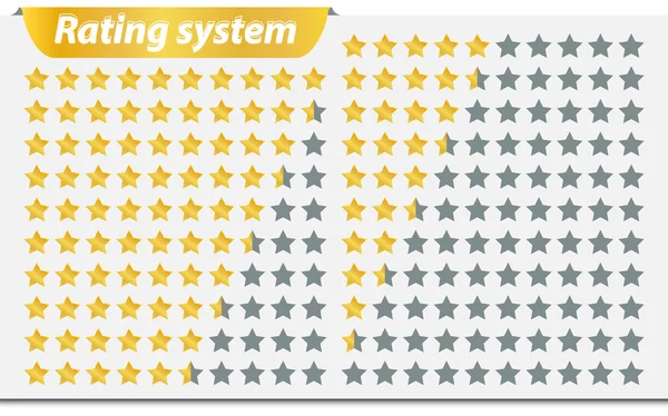Rating stars system — Stock Vector