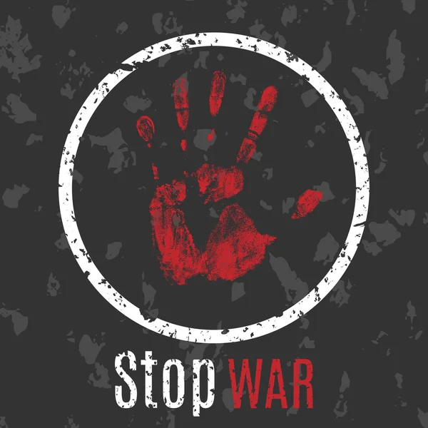 Stop war vector sign - Stok Vektor