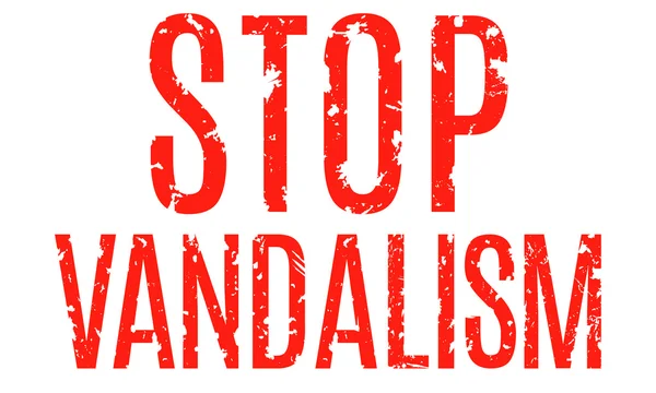 Grunge napis Stop wandalizm — Wektor stockowy