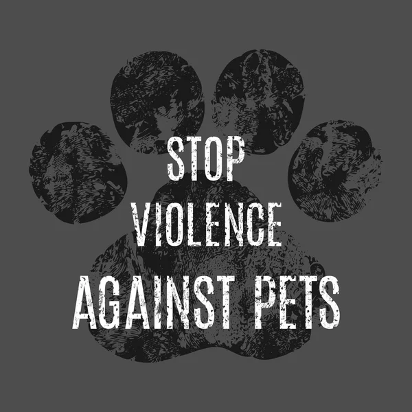 Violence against pets - Stok Vektor