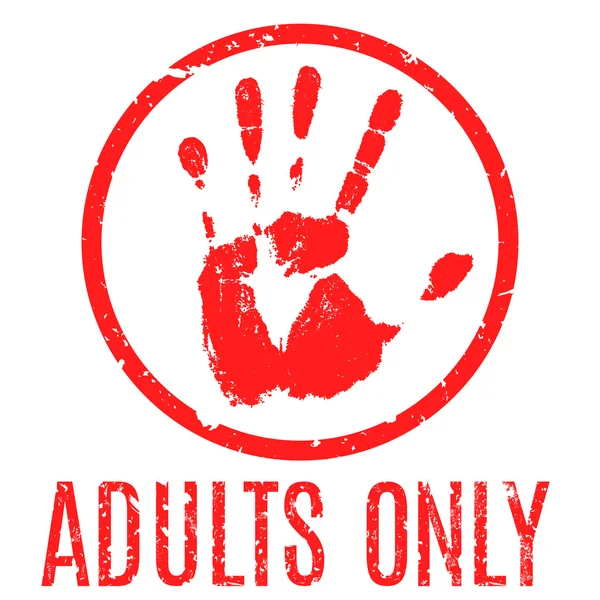 Adults only in the style of grunge — Stock Vector